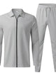 Plus size matching hoodie and pants set, breathable fabric for U.S. men
