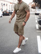 Men’s Plus Size Summer Outfit – 2-Piece T-Shirt & Shorts Set | Free Shipping