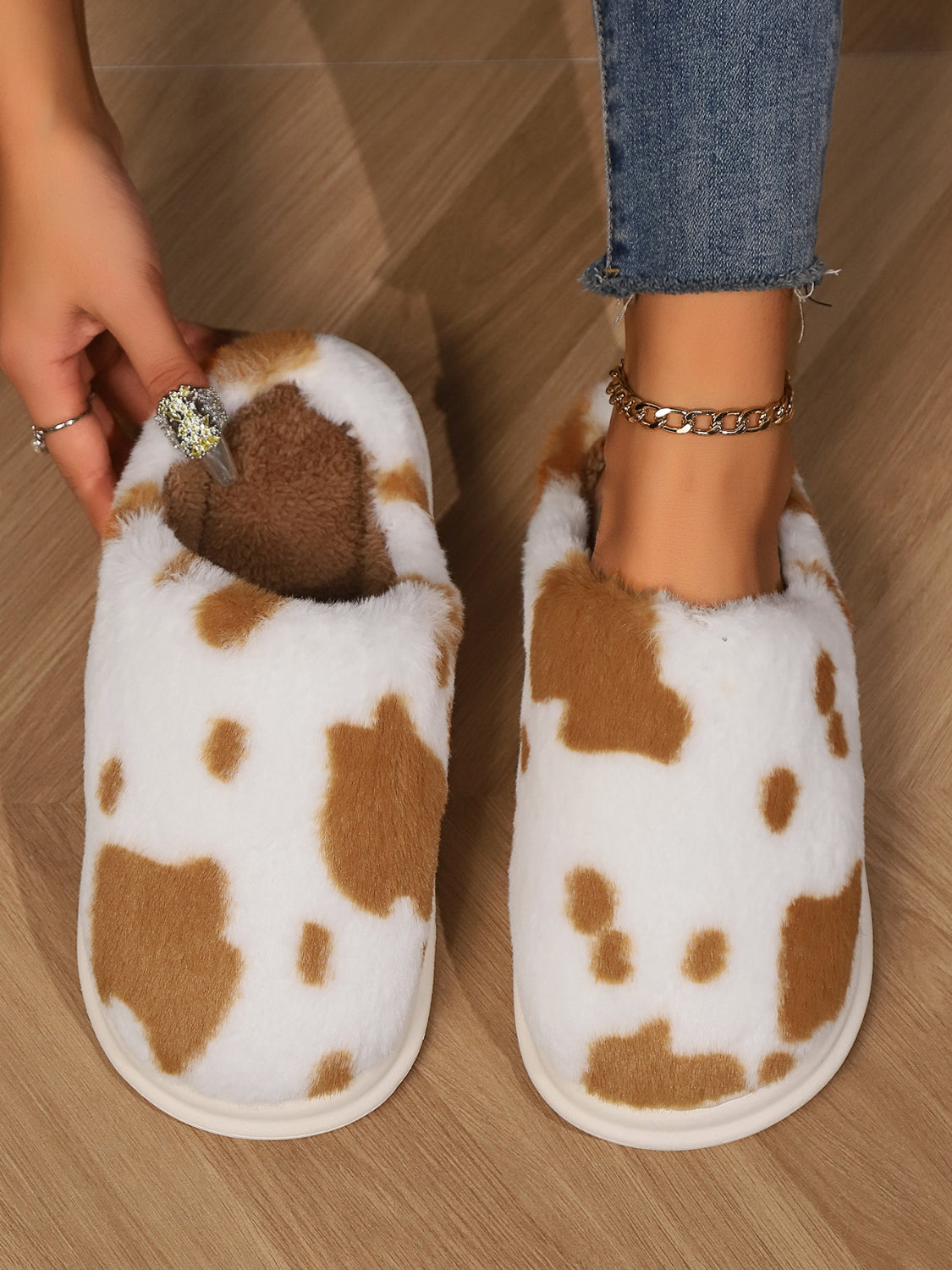 Animal Print Faux Fur Slippers Trandify Deal