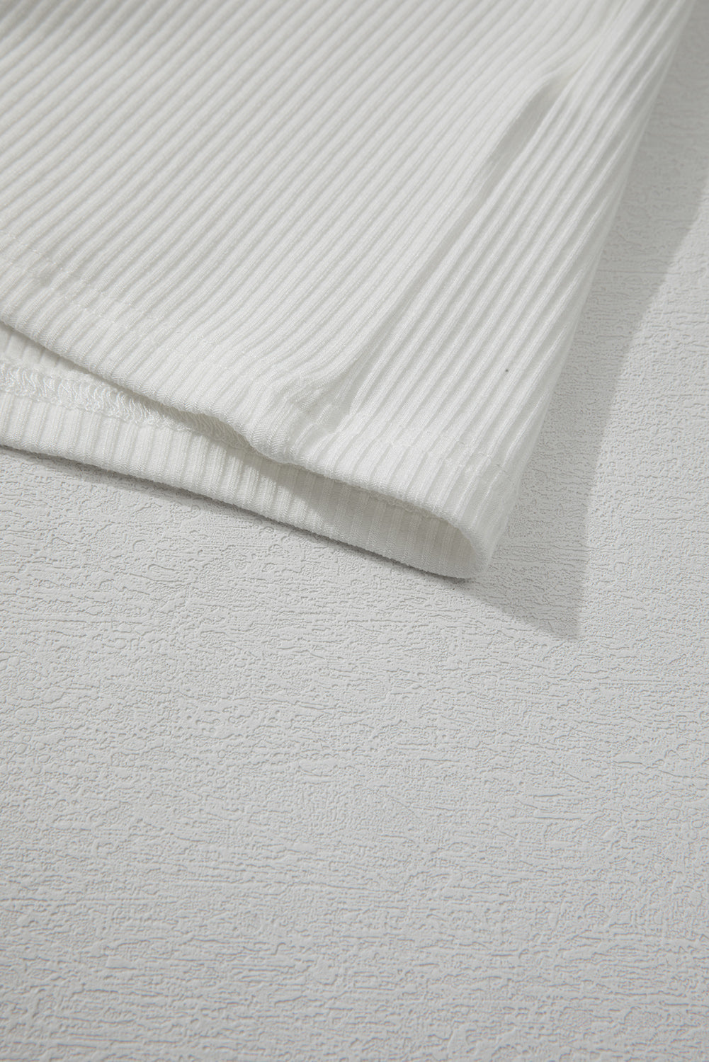 Lace Detail Drop Sleeve Ribbed Top Trandify Deal