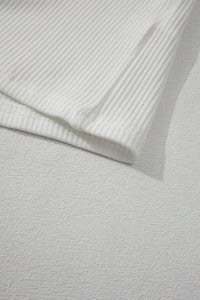 Lace Detail Drop Sleeve Ribbed Top Trandify Deal