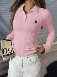 Women’s Cable Knit Sweater – Cozy Long Sleeve Pullover for Fall