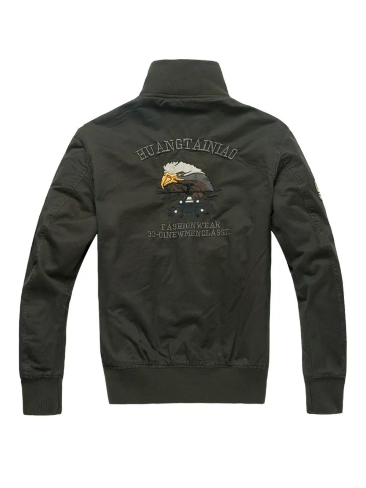 Men's Cotton Zip-Up Jacket - Plus Size Long Sleeve Casual