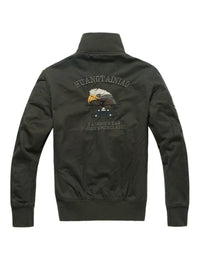 Men's Cotton Zip-Up Jacket - Plus Size Long Sleeve Casual