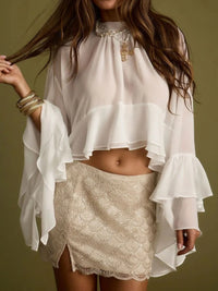 Elegant Bell Sleeve Blouse for Casual & Office Wear