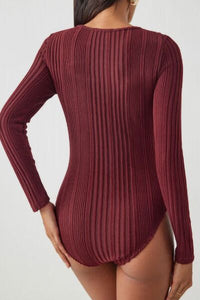 Sexy Ribbed Cutout Bodysuit for Women – Stretchy Y2K Fashion Top