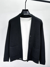 Men's Plus Size Button-Up Long Sleeve Cardigan – Casual Knit Sweater for Big & Tall Men