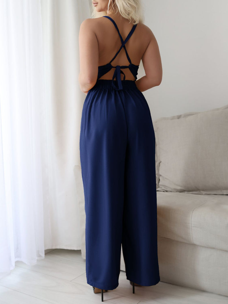 Elegant Women’s Jumpsuit for Parties and Weddings - Back View
