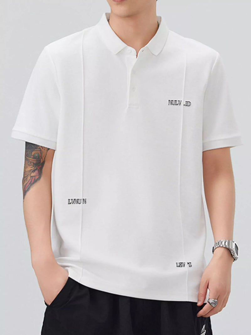 Men's Plus Size Button Detail Short Sleeve Polo