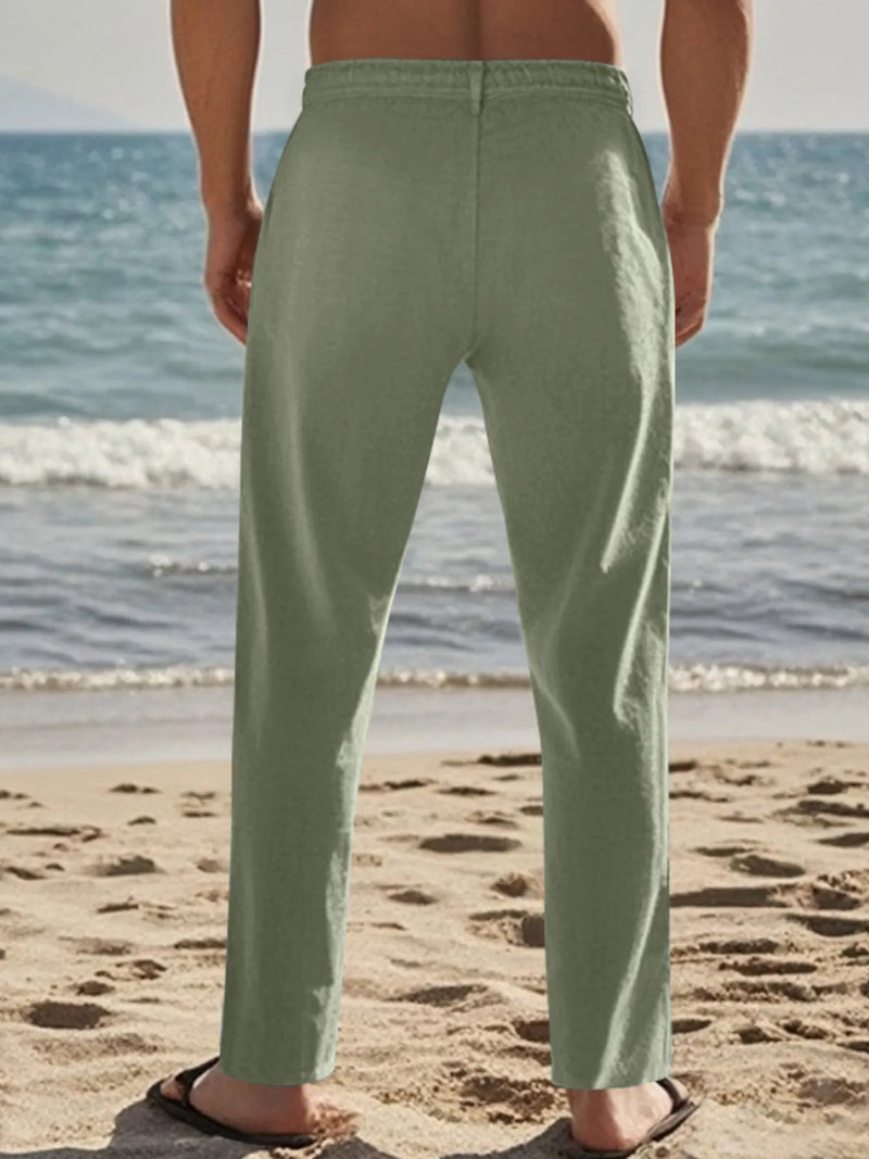 Breathable Relaxed Fit Pants for Big & Tall Men – Stylish Lounge Wear with Pockets