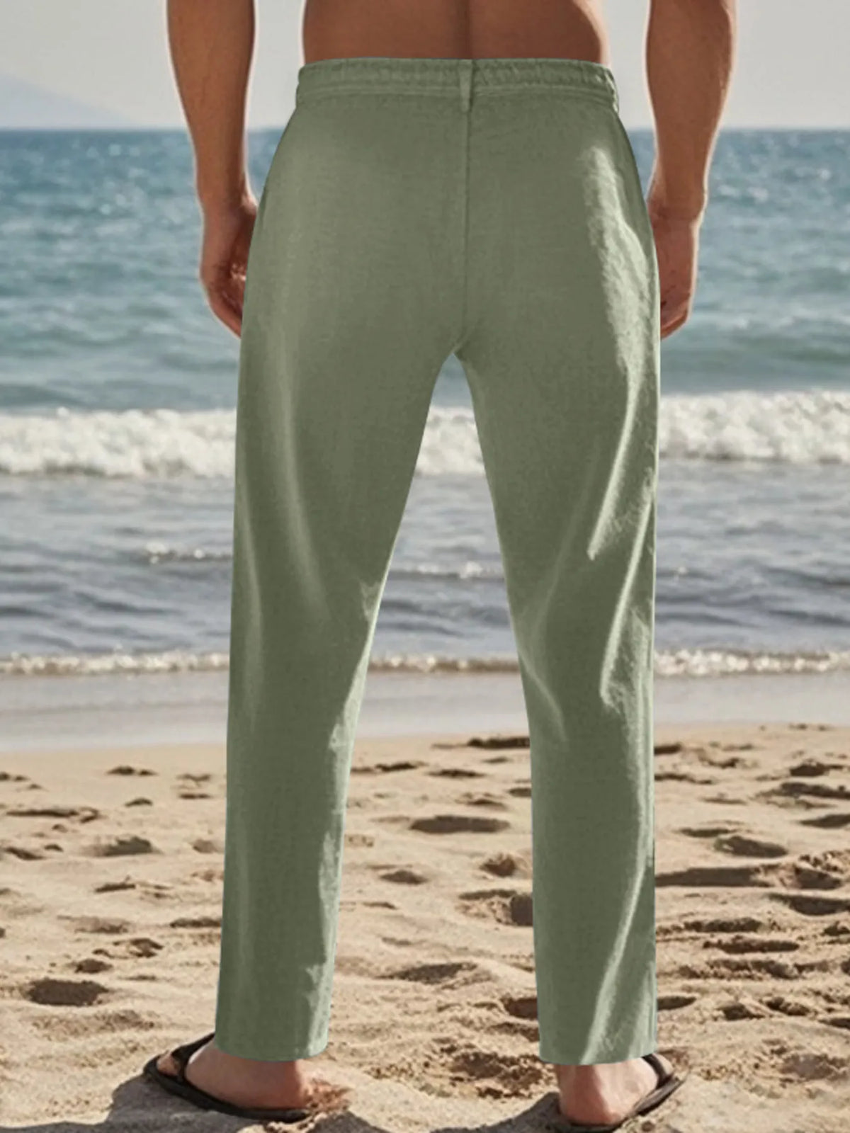 Breathable Relaxed Fit Pants for Big & Tall Men – Stylish Lounge Wear with Pockets