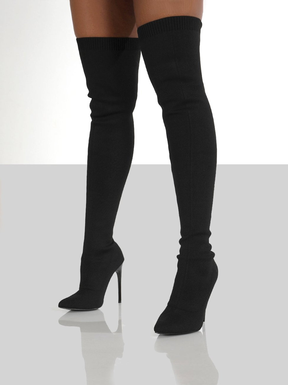 Point Toe Over Knee Stiletto Boots Trandify Deal