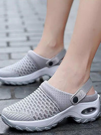 Mesh Round Toe Wedge Sandals Trandify Deal