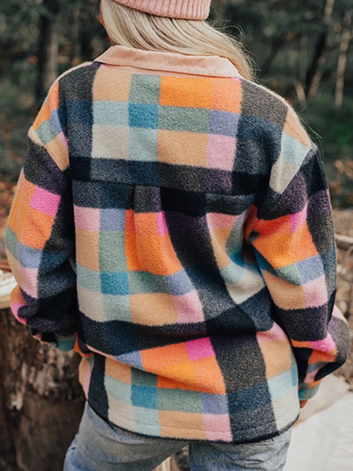 Color Block Half Snap Long Sleeve Sweatshirt Trandify Deal