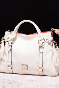 PU Leather Handbag with Tassels Trandify Deal