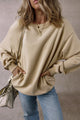 Round Neck Long Sleeve Sweatshirt Trandify Deal