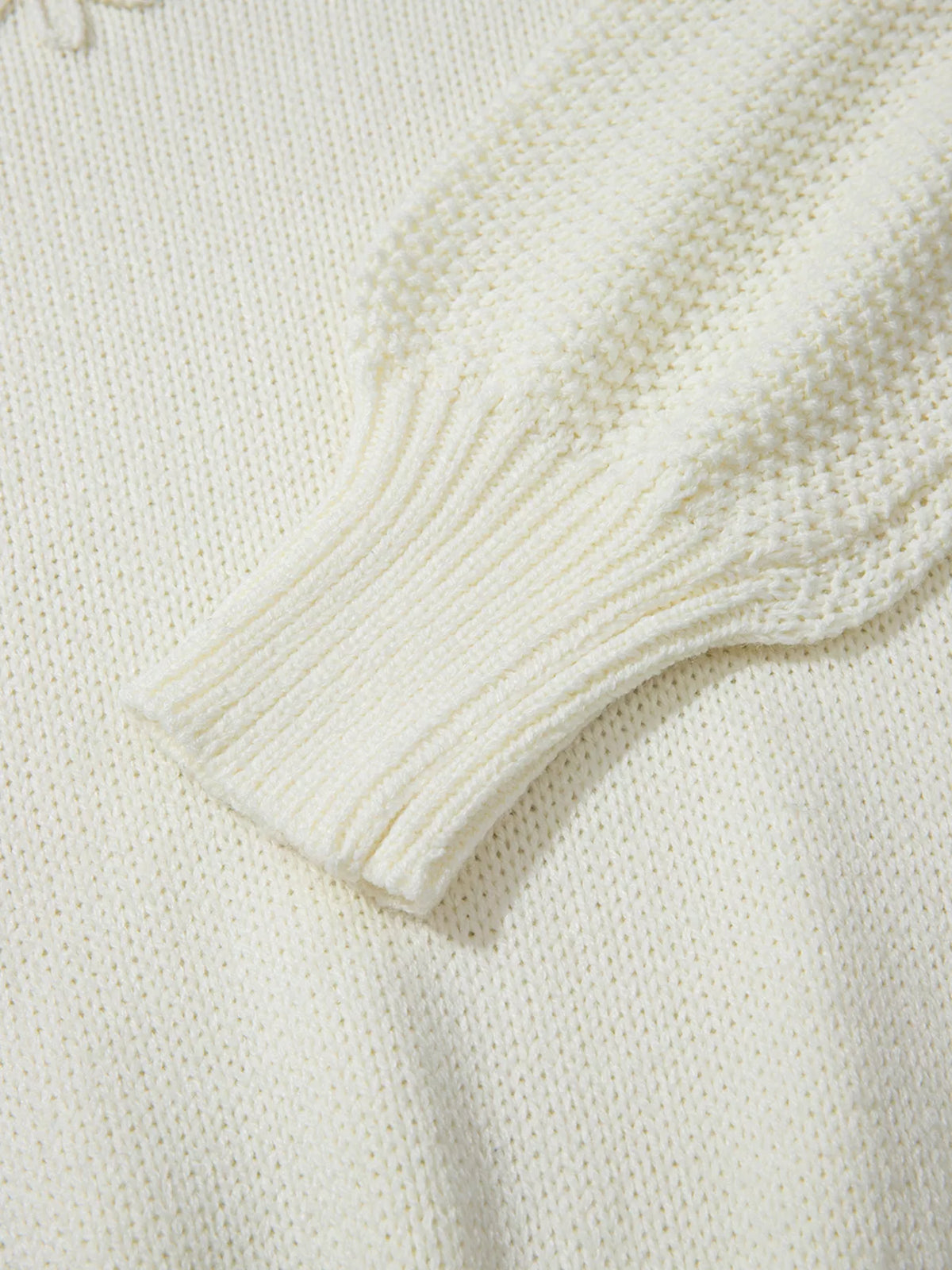 Floral Textured Puff Sleeve Sweater for Women | Trendy Top