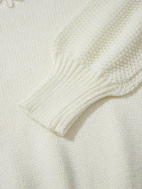 Floral Textured Puff Sleeve Sweater for Women | Trendy Top