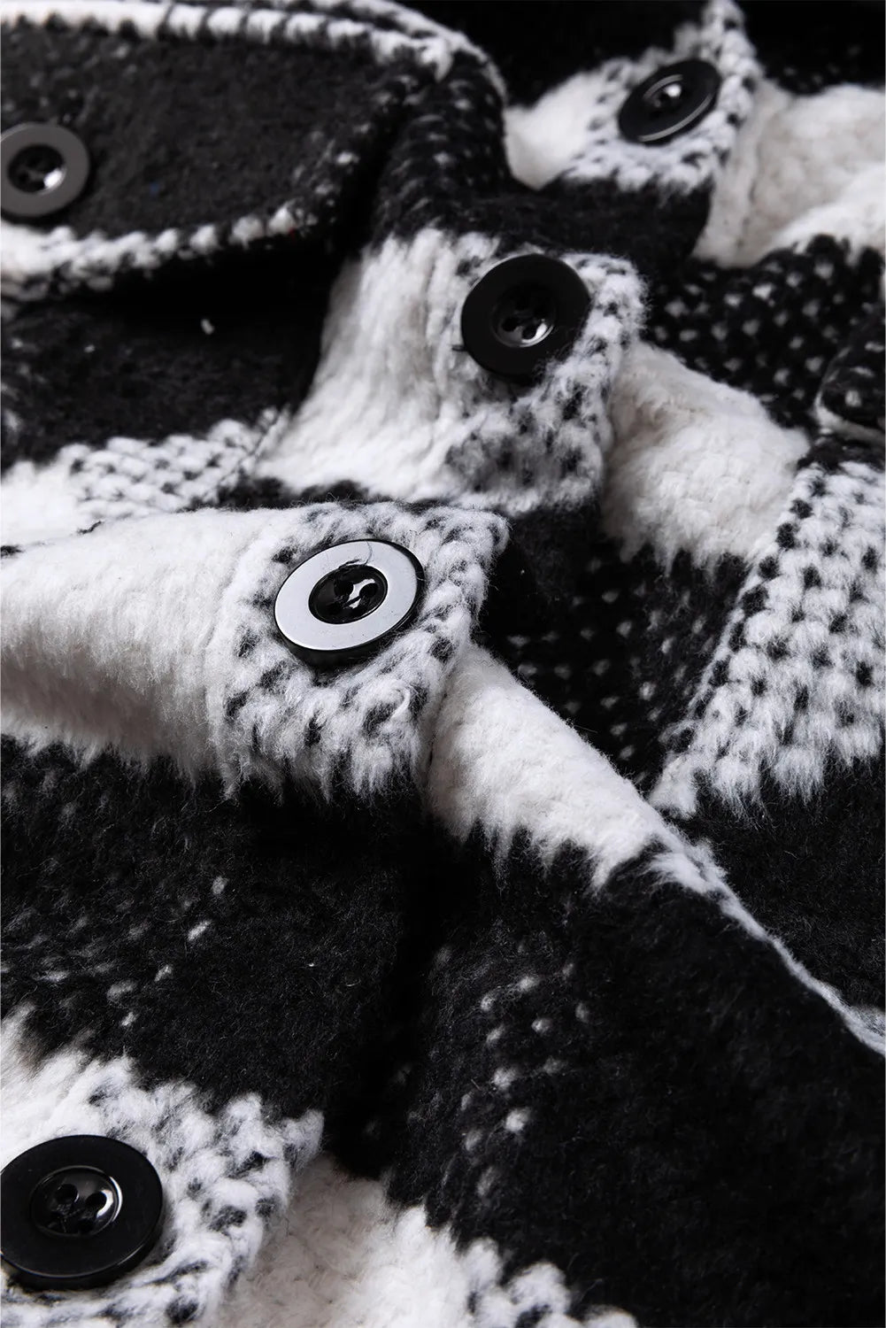 Plaid Button Up Long Sleeve Jacket Trandify Deal