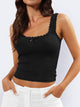 Lace Detail Square Neck Tank Trandify deal
