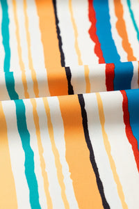 Women's Colorful Striped Cap Sleeve Blouse – Trendy Summer Top for Casual & Office Outfits