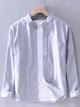 Plus size men’s button-up long sleeve shirt in slim fit for office and casual wear