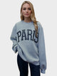 Basic Bae PARIS Round Neck Long Sleeve Air Scuba Sweatshirt Trandify Deal