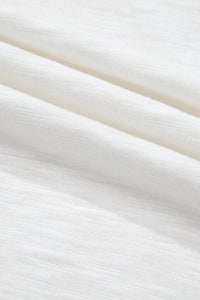 Trendy Openwork High-Low Hem V-Neck Oversized Top for Women – Casual & Boho Chic Blouse