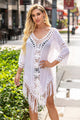 Backless Fringe Scoop Neck Cover Up Trandify deal
