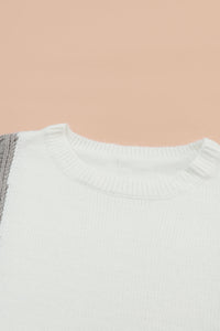 Color Block Textured Drop Shoulder Sweater Trandify Deal
