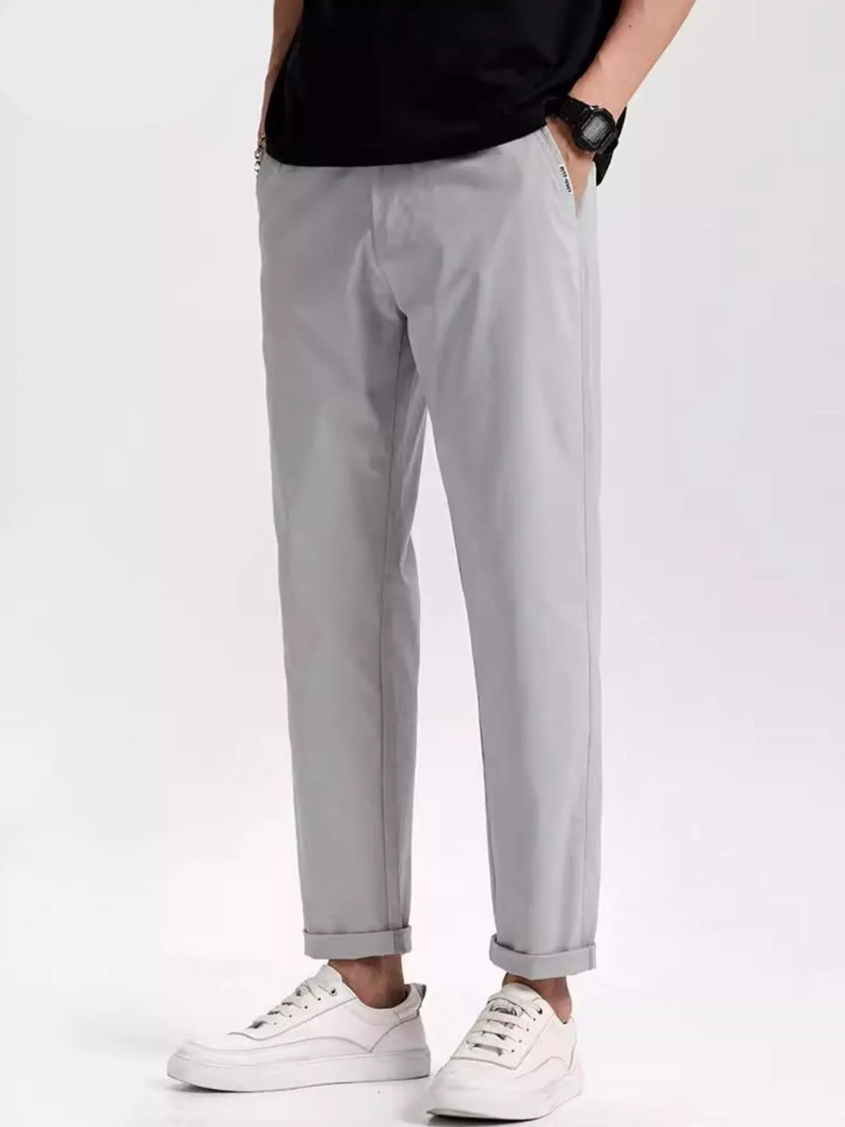 Men's Straight Leg Pants with Drawstring | Comfort Fit