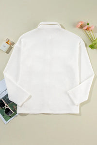 Button Up Long Sleeve Shacket Trandify Deal