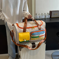 Color Block Multi-Pockets Travel Bag Trandify deal