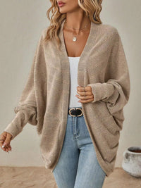 Oversized Open Front Cardigan for Women - Cozy Knit