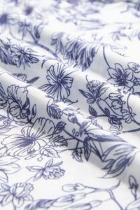 Women’s stylish mock neck blouse in floral print, U.S. fashion trend 2025