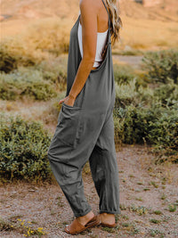 Double Take Full Size Sleeveless V-Neck Pocketed Jumpsuit Trandify deal