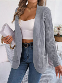 Chunky Knit Cardigan with Pockets - Open Front Women's Sweater