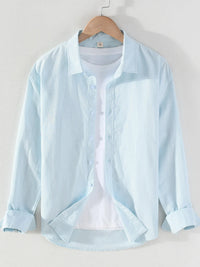 Breathable cotton men’s shirt for work or weekend – wrinkle-resistant fabric