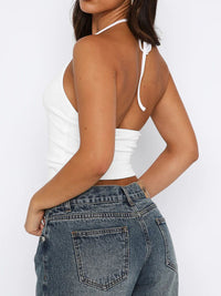 Lace Detail Halter Neck Cami Trandify deal