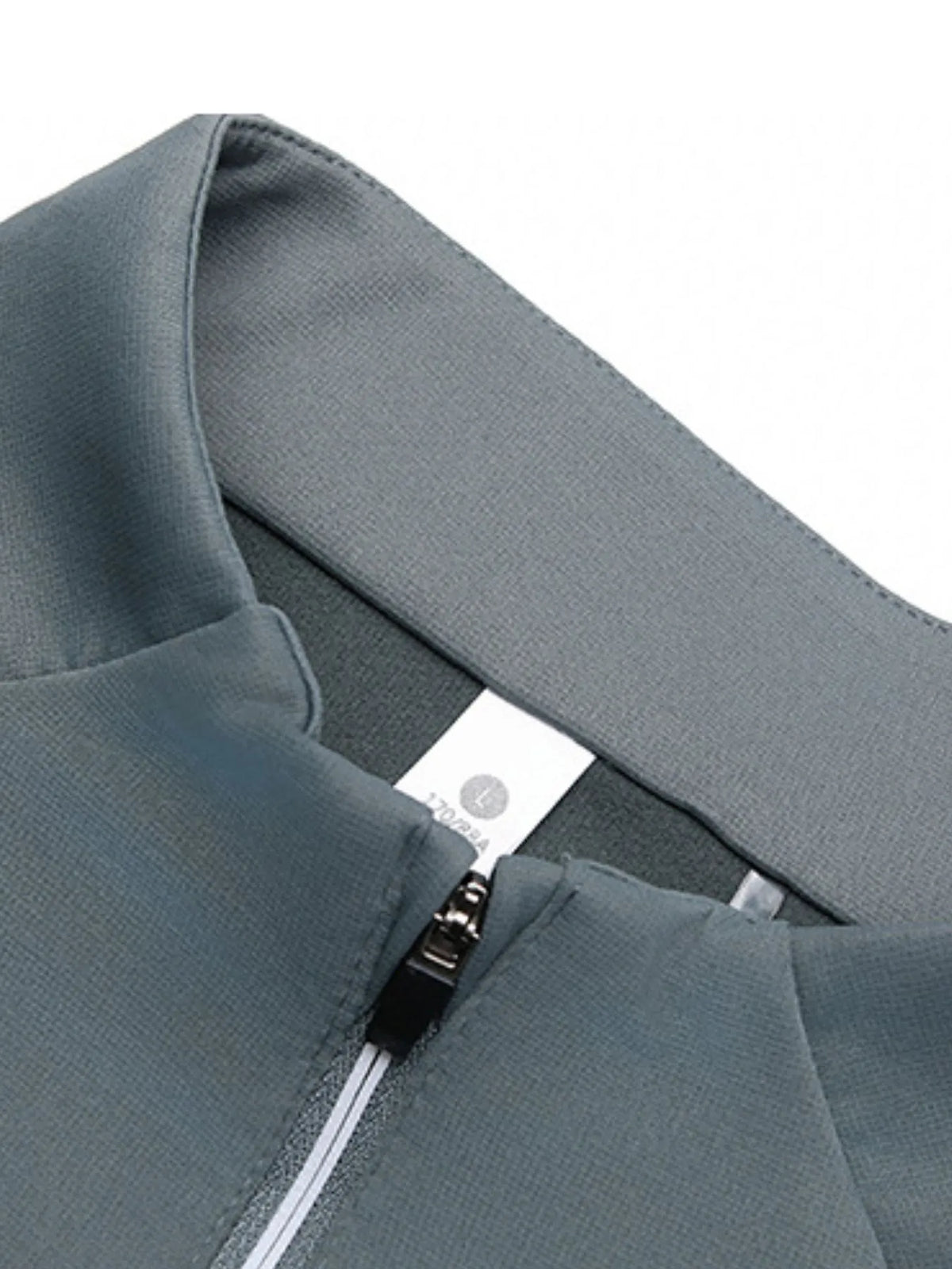 Men’s Plus Size Quarter-Zip Active Shirt – Gray Moisture-Wicking Long Sleeve T-Shirt for Gym & Casual Wear