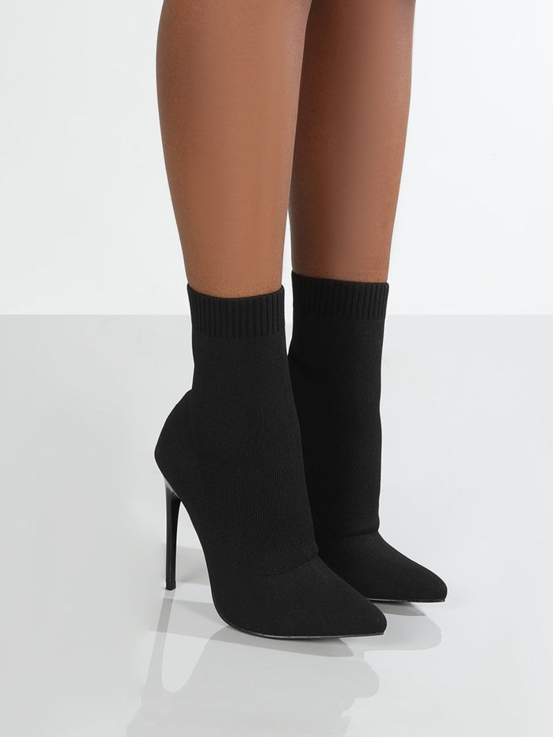 Mesh Point Toe Stiletto Boots Trandify Deal