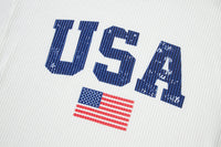 US Flag Corded Long Sleeve Sweatshirt Trandify Deal