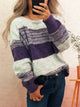 Women's Color Block Sweater | Casual Dropped Shoulder Pullover