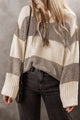 Color Block Round Neck Sweater Trandify Deal