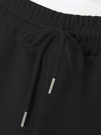 Plus size matching hoodie and pants set, breathable fabric for U.S. men