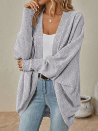 Oversized Open Front Cardigan for Women - Cozy Knit