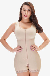 Scoop Neck Shapewear with Front Zipper – Seamless Slimming Lingerie – TrandifyDeal