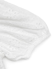 Perfee Tied Eyelet Short Sleeve Bodysuit Trandify Deal