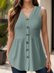 Button Up V-Neck Tank Trandify deal
