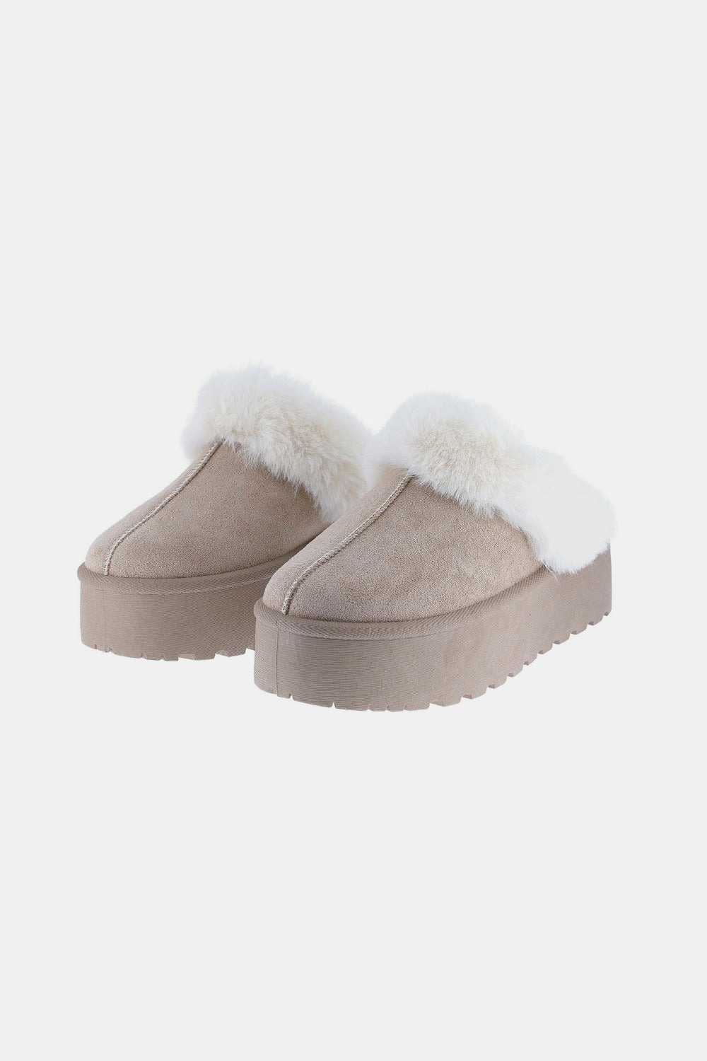 Weeboo Thick Bottom Fur Trim Snow Slippers Trandify Deal